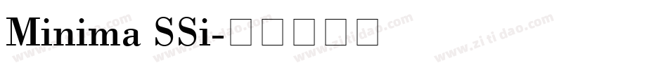 Minima SSi字体转换